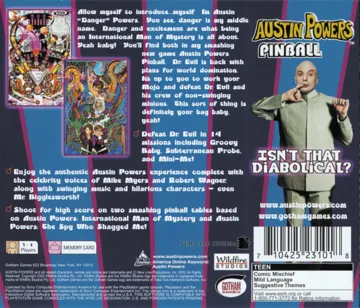 Austin Powers Pinball (US) box cover back